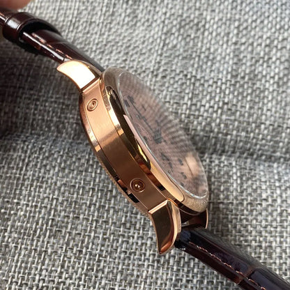 Orologio automatico da uomo Multification con data, giorno, mese e anno, orologio meccanico da uomo in 316L, cassa lucidata, indicatore giorno/notte, 42mm