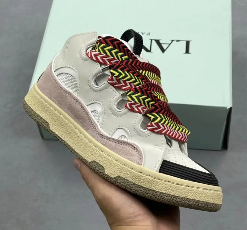 Men's and Women's Original Thick Soled Casual Sports Shoes LANVIN SPORT Fashion Casual Sneakers for Couples Skateboard Shoes