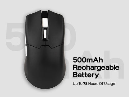 EPOMAKER Click Lite kabelgebundene/BT/2.4GHz kabellose Gaming-Maus mit PAW3311-Sensor, 800 bis 24000 DPI und 500mAh Akku für PC/Mac/Linux