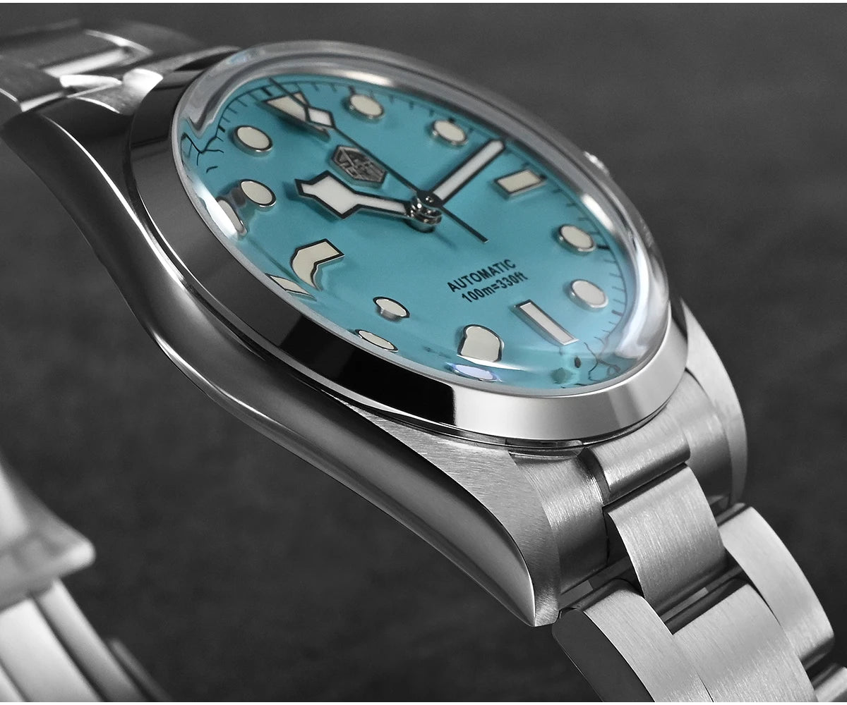 San Martin Men Luxury Watch 36mm BB36 Snowflake Hands Explore Series Sports Watches PT5000 Automatic Mechanical 10Bar BGW-9 Lume