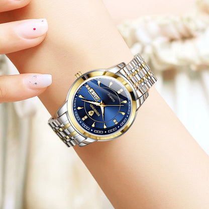 Orologi al quarzo di lusso originali BINBOND da donna – Modello impermeabile e luminescente – Idea regalo (confezione inclusa)