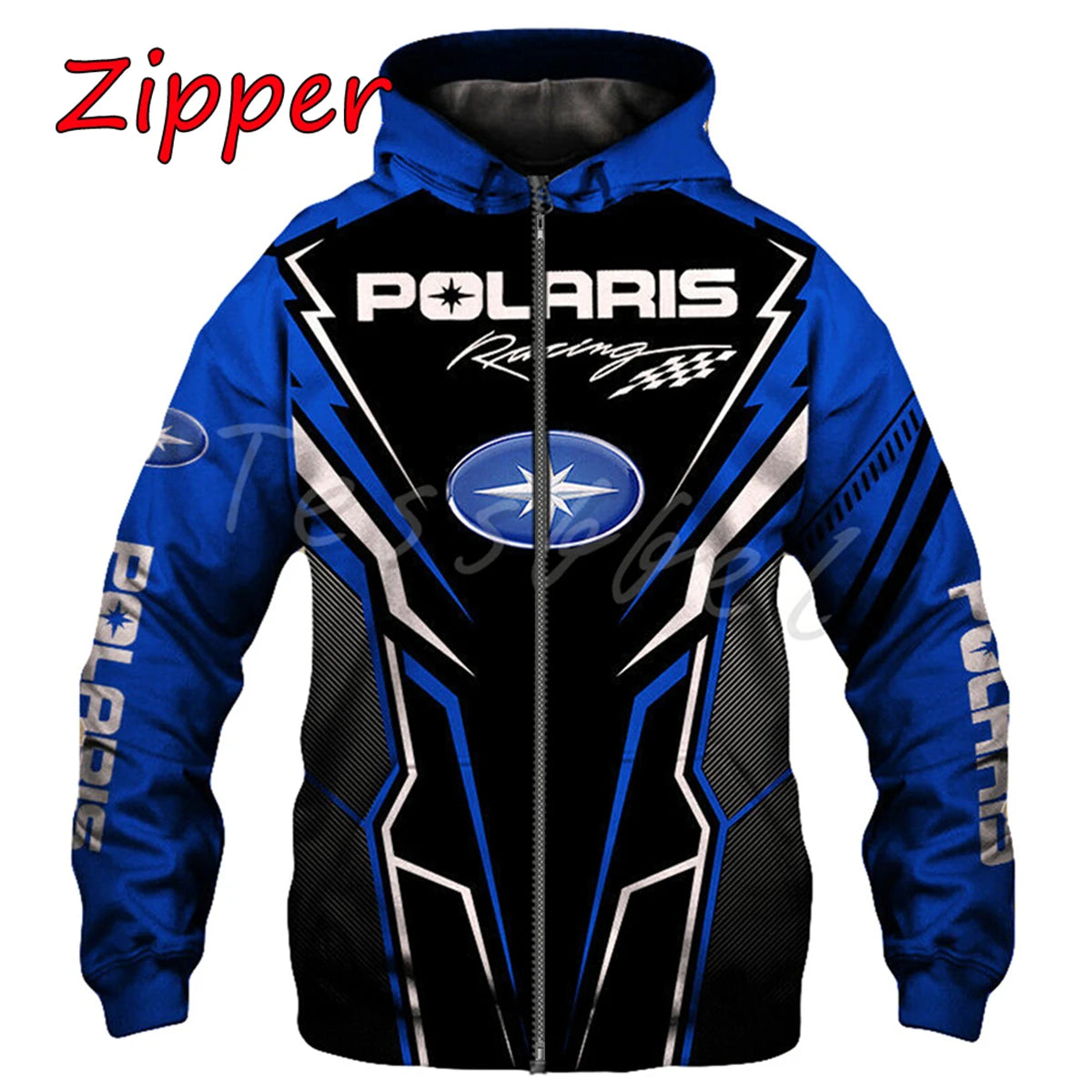 2025-26 Polaris Racing Rzr Snowmobile Fashion Casual Zip Hoodie Top Hot Sale Men's and Women's Spring and Autumn Hooded Jacket