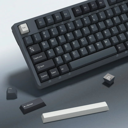 KBDiy 174 Teclas/Conjunto PBT GMK Apollo Keycap Double Shot Minimalista ISO Perfil Cherry para Teclado Mecânico Gaming Keycaps para MX