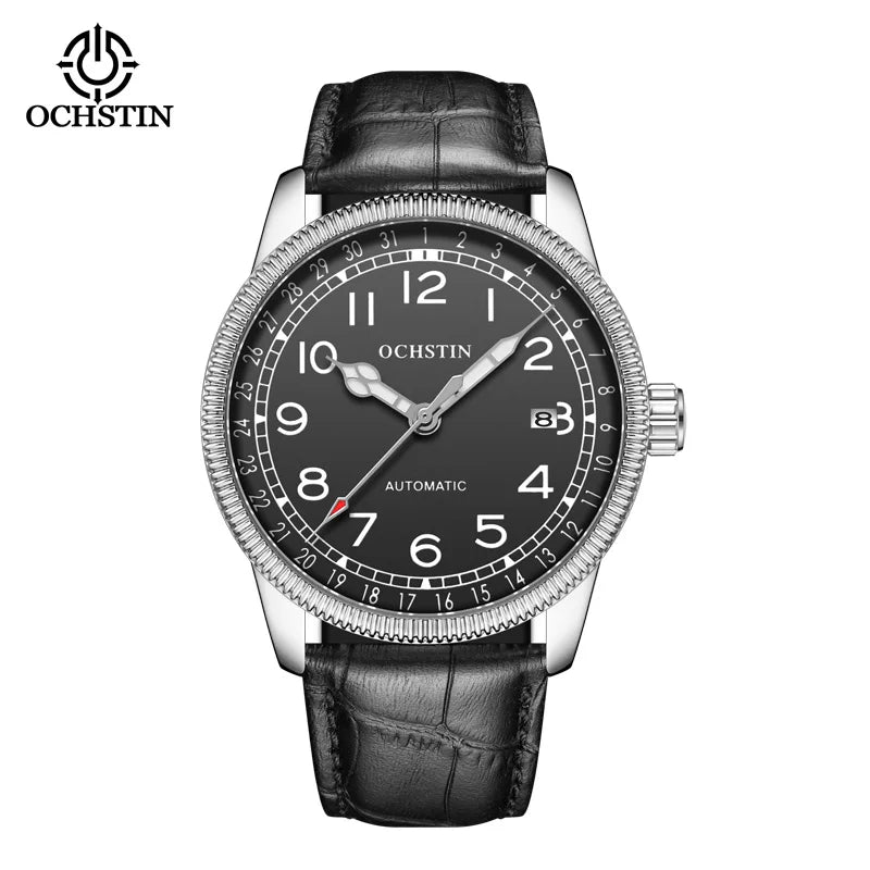 OCHSTIN Automatic Mens Watches Top Brand Luxury Auto Date Mechanical Military Sports Male Clock Luminous Hands Gift for Husband