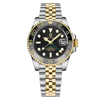 Man Watch PAGANI DESIGN GMT Men Mechanical WristWatch Luxury Sapphire Glass Waterproof 40mm Automatic Watch for Men Reloj Hombre