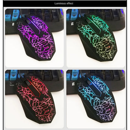 2400 DPI laidinė USB žaidimų pelė su RGB LED apšvietimu, ergonomiška kompiuterio pelė, skirta asmeniniams kompiuteriams, nešiojamiesiems kompiuteriams ir „MacBook“, profesionali 6 mygtukų optinė žaidimų pelė