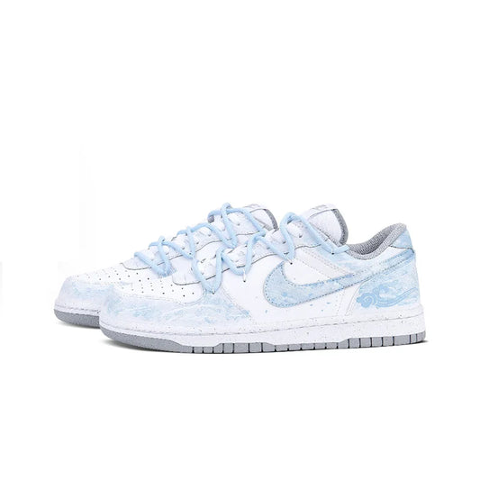 Custom Sneakers Nike Dunk "Fog Hidden Auspicious Clouds"  High-Street Retro  Chinese Ink Wash Style Low-Top Shoes For Unisex