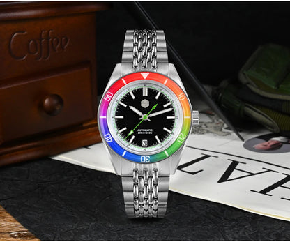 San Martin 39.5mm Summer Dive Watch Fashion Fun Fruit Series Men Sports Watches NH35 Automatic Mechanical 20 ATM SN0116 Reloj