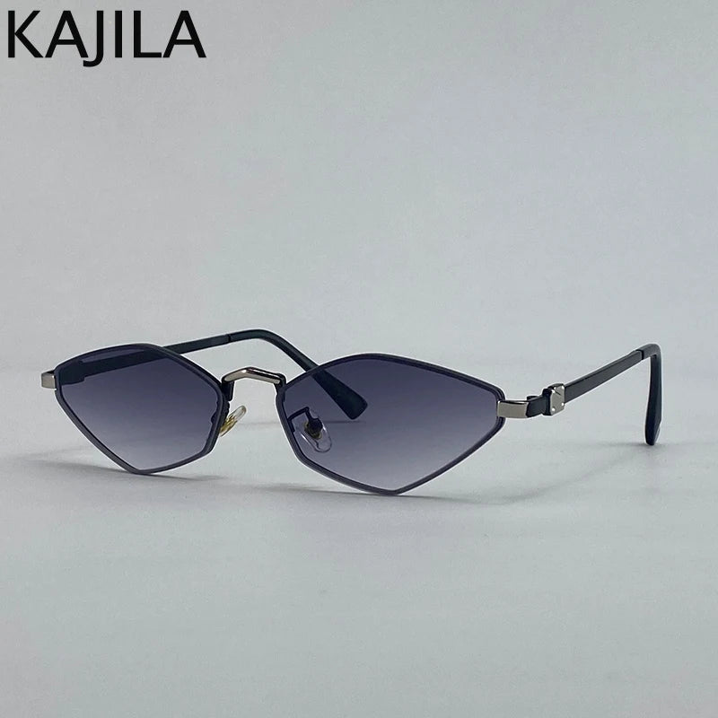 Small Frame Hexagon Punk Sunglasses Women 2026 Luxury Brand Polygon Sun Glasses For Ladies Classic Shades Cat Eye Eyewear