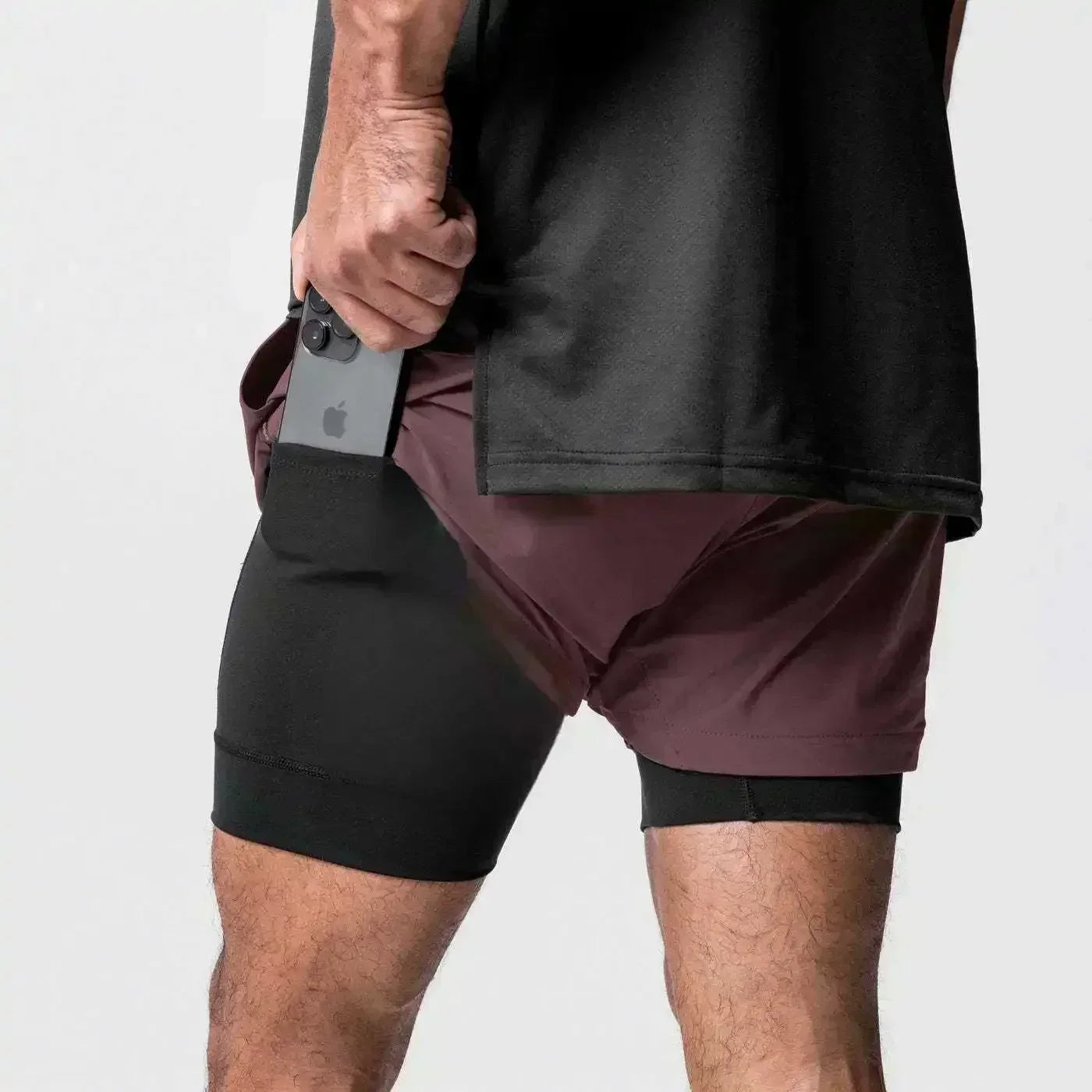 Anime Demon Slayer Gym Shorts Man Quick Dry Pants Double-layer 2 in 1 Shorts Y2k Sportswear Summer 2026 Breathable Streetwear