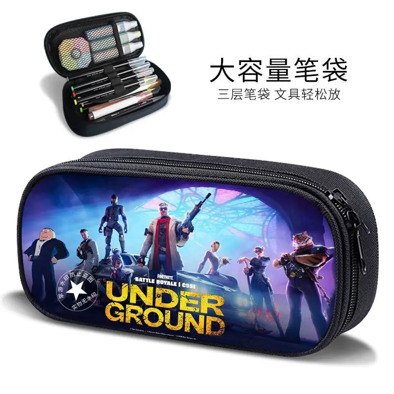 Fortnite new style elementary school student personalized pencil case game peripheral cartoon large capacity stationery bag gift
