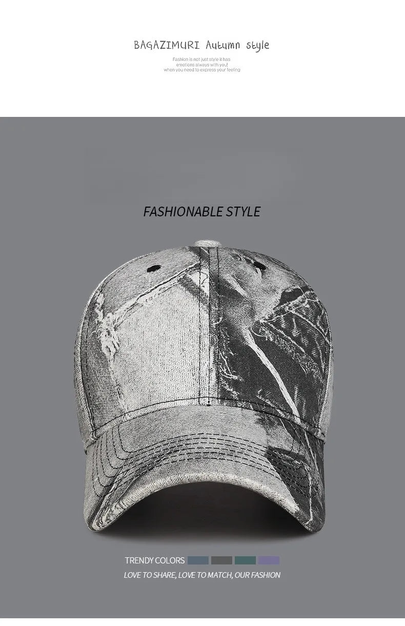 New Fashion Women Men Washed Cotton Baseball Cap Male Female Retro Four Seasons Outdoor Sports Snapback Cap Hat For Women Men