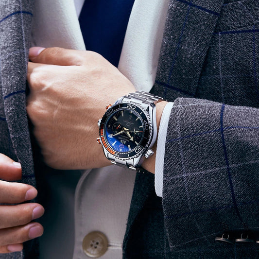 Montre automatique de luxe pour homme PAULAREIS P – Modèle mécanique en acier inoxydable, étanche, avec calendrier et affichage luminescent