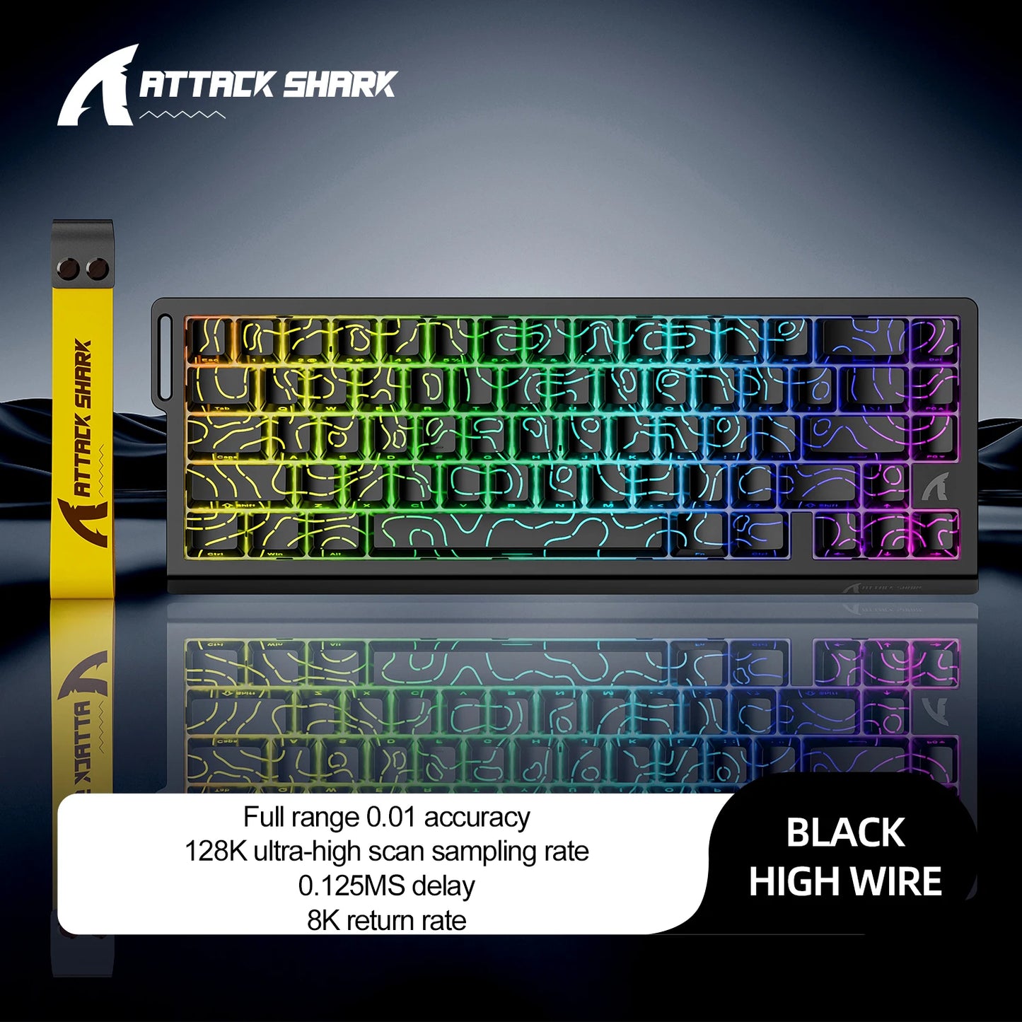 Magnetic Switch Gaming Keyboard Attack Shark X68HE And FreeWolf F68/F68Pro 8K Wired 1K Wireless RGB Rapid Trigger Hall Effect
