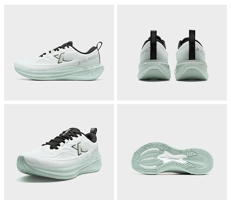 Xtep Running Shoes For Men 2025 Winter Trendy Shock Absorption Cushioning Non-Slip Comfortable Lace Up Sneakers 875419110045