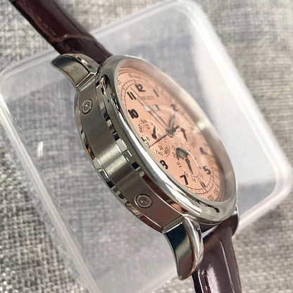 Orologio automatico da uomo Multification con data, giorno, mese e anno, orologio meccanico da uomo in 316L, cassa lucidata, indicatore giorno/notte, 42mm