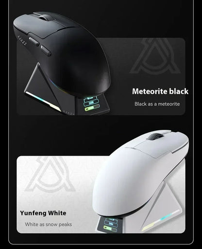 AJAZZ AJ159 APEX Wireless Gaming Mouse, Tri-Mode 8K Gaming Mouse with PAW3950 Sensor, Ultra-Lightweight Low Latency Rechargeable Gaming Mouse with Charging Dock