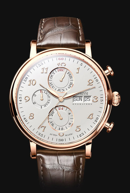 Luxury Brand Switzerland LOBINNI Ewiger Kalender Automatische mechanische Herrenuhr Saphirglas Multifunktionsuhr L13019-8