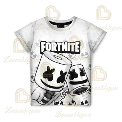 Battle Royale 3D Fortnite T-shirt Tees Men and Women Boys Girls Victory Cartoon Tops Teen Clothes Kids Hero Game Tees Tops