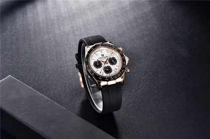 PAGANI DESIGN V2 40MM Quadrante meteorite Orologio da uomo al quarzo Cronografo retro in zaffiro Orologio impermeabile da uomo Reloj0 hombr