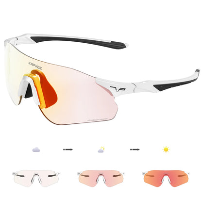 Kapvoe New Outdoor Running Cycling Glasses Bike Photochromic Sunglasses Women Eyewear Men Sports Marathon Bicycle UV400 Goggles
