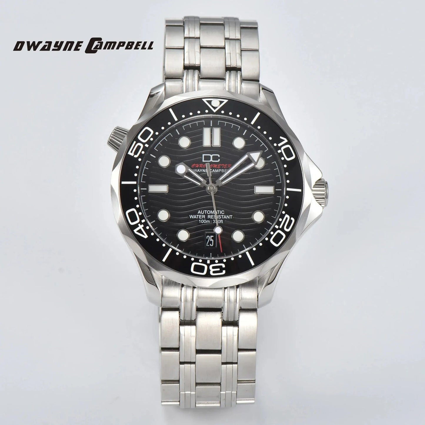 DWAYNE CAMPBELL Top-Luxus-NH35-Automatikuhr für Herren, mechanisch, Keramiklünette, wasserdichte klassische Business-Armbanduhr