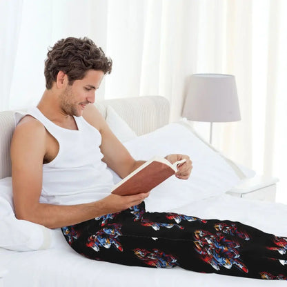 Custom Print Men's Soniced Pajama Pants Hedgehog Game Sleepwear Sleep Lounge Bottoms with Pockets