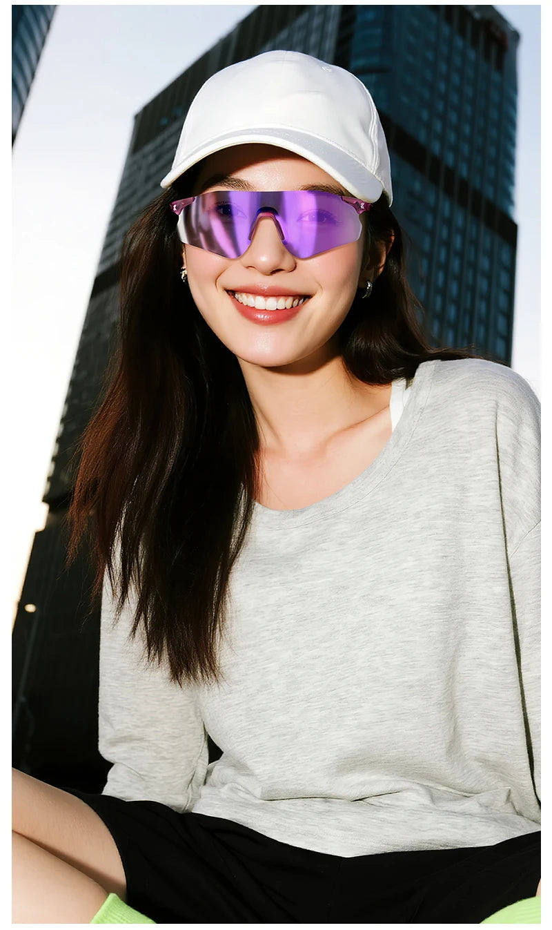 Kapvoe New Outdoor Running Cycling Glasses Bike Photochromic Sunglasses Women Eyewear Men Sports Marathon Bicycle UV400 Goggles