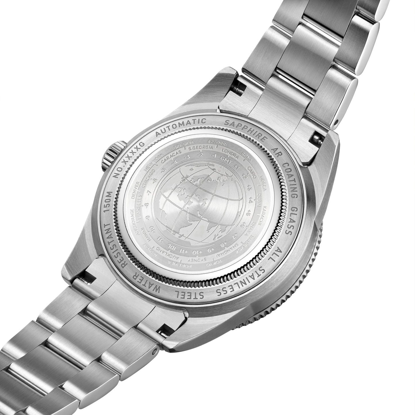 WISHDOIT 2025 New NH34 Men's Sports Automatic Mechanical GMT Sapphire Stainless Steel Waterproof 15 ATM With Rubber Strap