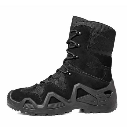 Lynjacye Mid Cut Green Combat Boots Men Women Size 39-46 Outdoor CS Training Hiking Shoes Desert Ankle Climbing Bota Masculina