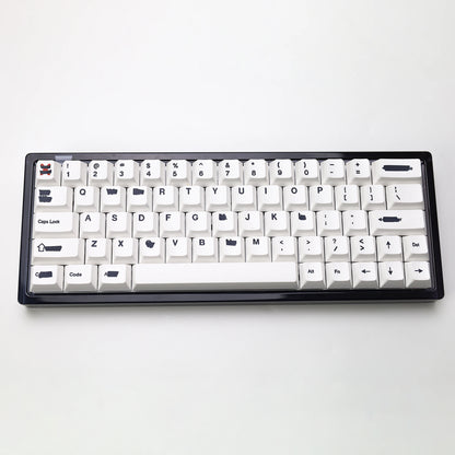 KBDiy Retro GMK Redacted Keycaps White ISO Cherry Profile PBT Keycap Alice Spacer Bar 7u For 60 Mechanical Keyboard MX Switch
