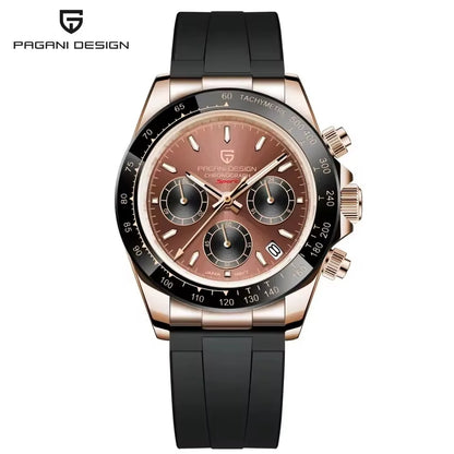 PAGANI DESIGN V2 40MM Quadrante meteorite Orologio da uomo al quarzo Cronografo retro in zaffiro Orologio impermeabile da uomo Reloj0 hombr