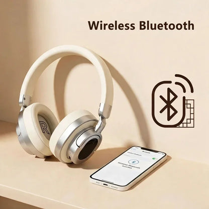 Casque Bluetooth Lenovo rétro, supra-auriculaire, avec boutons physiques, casque sans fil, coussinets d'oreille spacieux, écouteurs stéréo pour les trajets quotidiens.