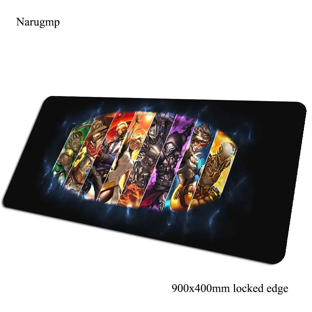 Overwatch pelės kilimėlis gimtadieniui, kompiuterio kilimėlis 900x400x3mm, didelis žaidimų pelės kilimėlis, dovana, kilimėlis pelei ir klaviatūrai, PC žaidėjo stalui