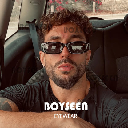Hiphop Style Narrow Frame Black Sunglasses Men's Retro Effortless Orange Sunglasses UV400