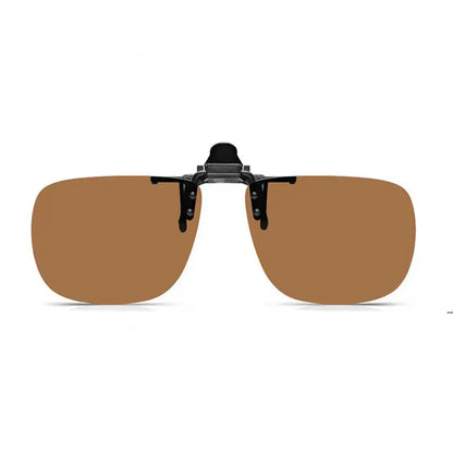 KLASSNUM Men Polarized Sunglasses Clip Can Be Flipped Up Myopia Glasses Clip Anti-UV400 Night Driving Fishing Glasses Accessory