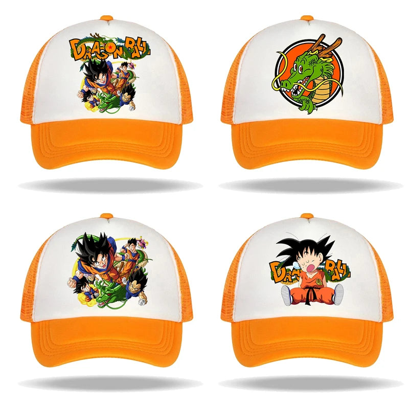 Dragon Ball baseball sapkák, anime karakterekkel nyomtatott napellenzős sapkák, gyerekeknek és felnőtteknek, nyári, lélegző, alkalmi sapkák, állítható csúcsú sapkák, ajándékok