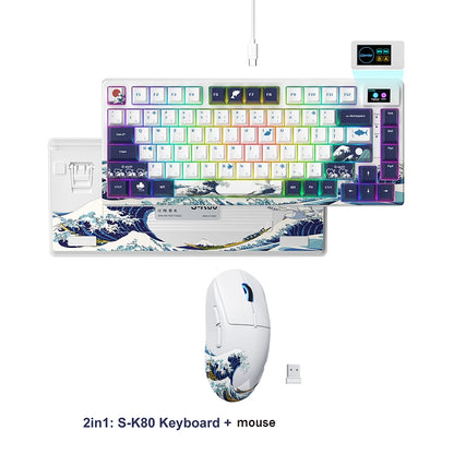 womier S-K80 Gamer Keyboard with Color OLED Display Mechanical Gaming Keyboard Hot Swappable Gasket Mount RGB Custom Keyboard