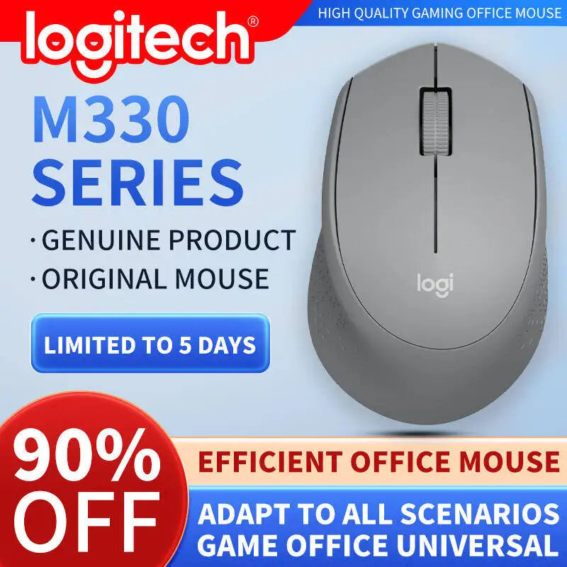 Mouse professionale da ufficio Logitech M330, compatto, silenzioso, facile da trasportare, confortevole al tatto e progettato specificamente1