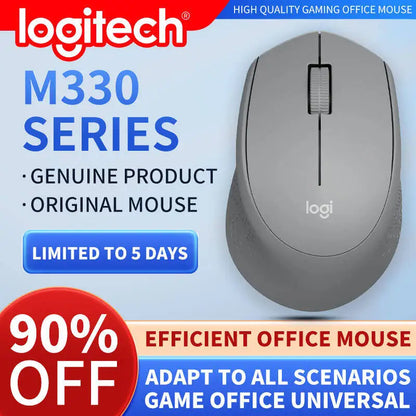 Mouse professionale da ufficio Logitech M330, compatto, silenzioso, facile da trasportare, confortevole al tatto e progettato specificamente1