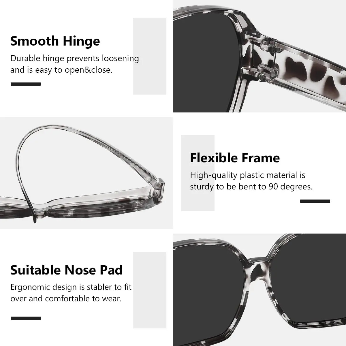 Oversized Over Glasses T01 Sunglasses for Women Men Square Fit Over Sun Glasses UV400