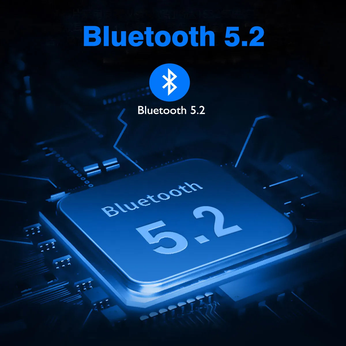 Auscultadores Gaming Sem Fios Bluetooth 5.2 OneOdio 110H – Autonomia de 110H, auscultadores over-ear com graves profundos e microfone, headset 2 em 1 com e sem fios para PC e PS4