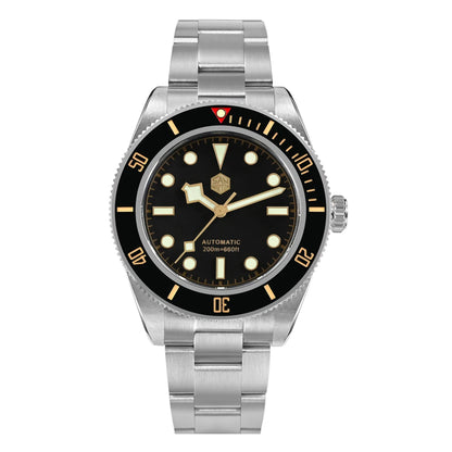 San Martin 40mm NH35 Automatic Men Diving Watch 20ATM Waterproof BB58 Sapphire Wristwatch BGW-9 C3 Luminous Reloj SN0008C/D