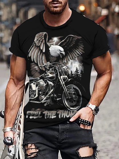 Fashion Eagle Graphic T Shirts Luxury T-Shirt Summer Men's T-Shirts Casual Tops Short Sleeve T-Shirt 3D Printing Men Clothing