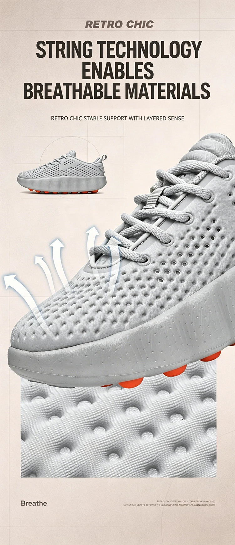 Men's Comfortable Casual Sneakers with Foot Sensing Massage Technology Women's Sports Breathable Lightweight Training Shoes