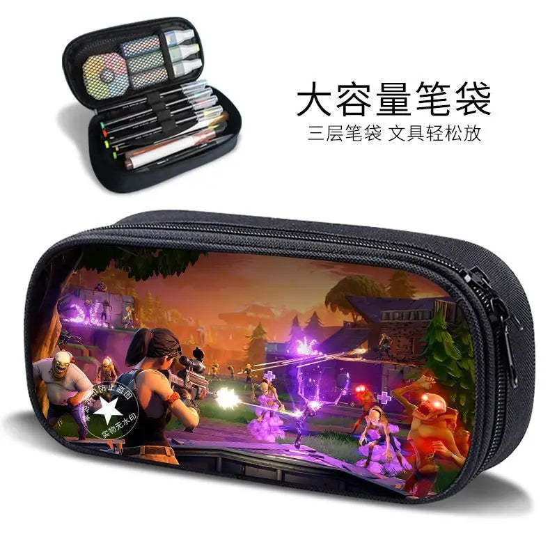 Fortnite new style elementary school student personalized pencil case game peripheral cartoon large capacity stationery bag gift