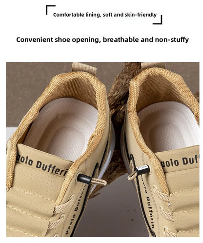 Large Size Men's Comfortable Breathable Soft Bottom Running Shoes Casual Style Sporty Retro Stripe Design Rubber Outsole