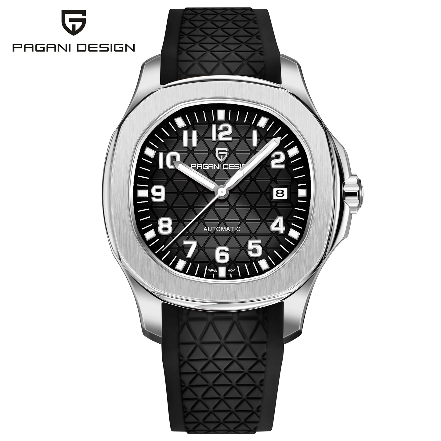 PAGANI DESIGN 2026 New Men's Watches Rose Gold Top Luxury  Automatic Watch For Men Barrel dial Steel Mechanical Wristwatch Men