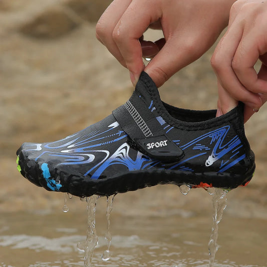 New children's boys and girls beach quick diving shoes, Qianjiang swimming shoes, indoor fitness floor shoes, bathroom shoes, sizes 29-38