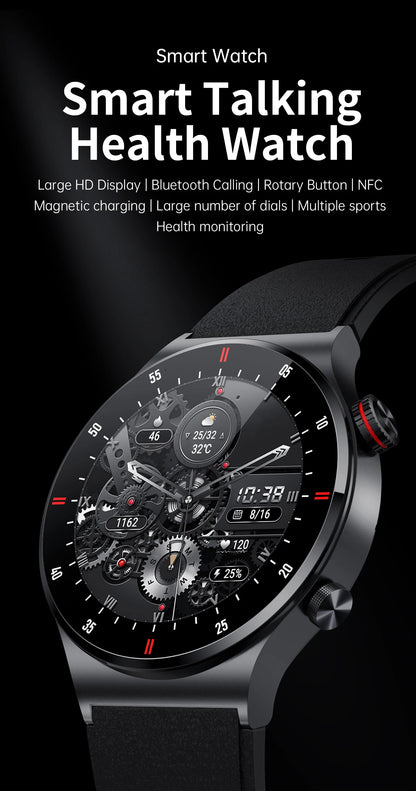 Luxury QW33 Smart Watches Men NFC Wireless Call Fitness Waterproof Sports Wrist Intelligent Smartwatches for Women Android 2026